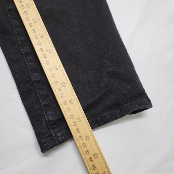 Express Mens Jeans 30 X 32 Slim Straight Stretch Denim Pants Black - Picture 13 of 15